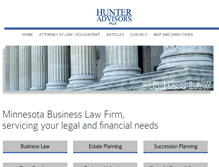 Tablet Screenshot of hunteradvisorspllc.com